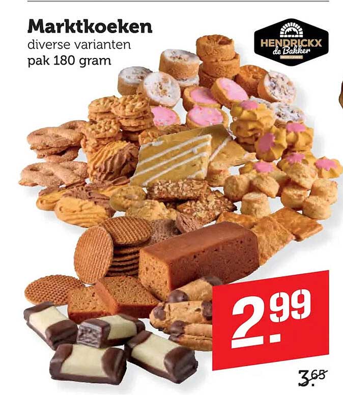 Marktkoeken diverse varianten pak 180 gram