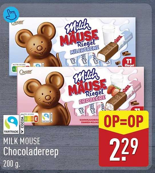MILK MOUSE Chocoladereep
