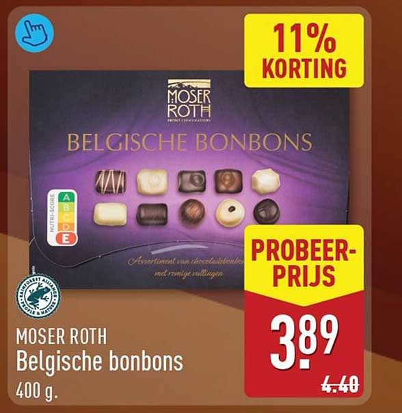 MOSER ROTH Belgische bonbons 400 g