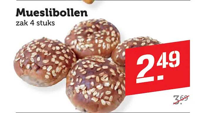 Mueslibollen zak 4 stuks