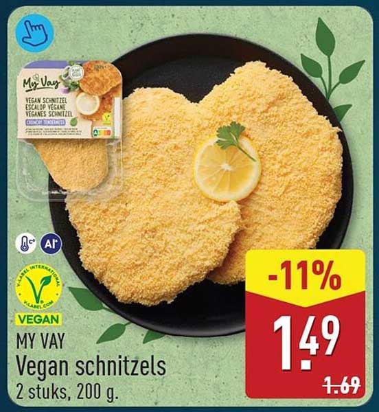 My Way Vegan schnitzels 2 stuks, 200 g