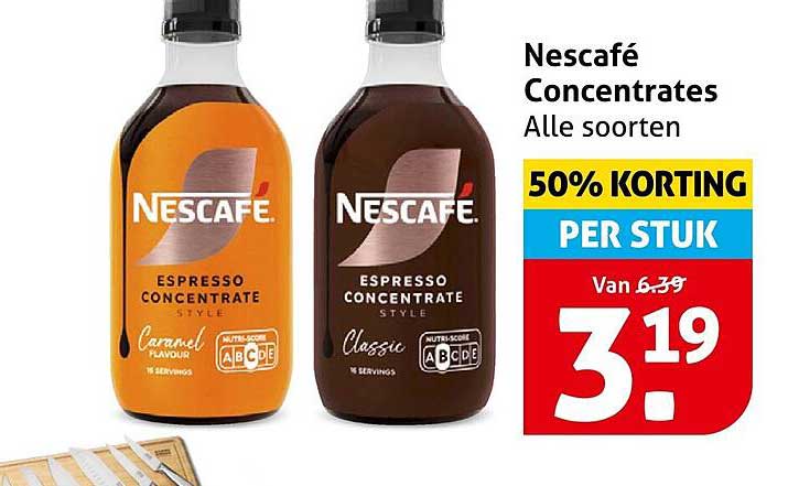 Nescafé Concentrates Alle soorten 50% KORTING PER STUK