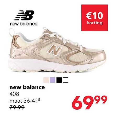 new balance 408 maat 36-41 €10 korting
