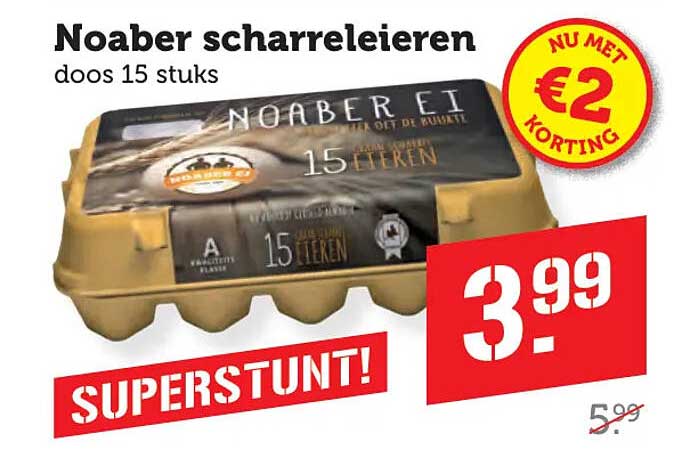 Noaber scharreleieren doos 15 stuks