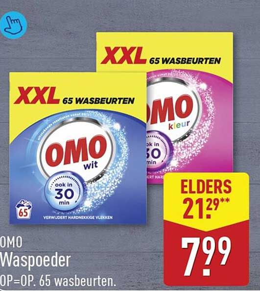 OMO Waspoeder OPP=OP. 65 wasbeurten.