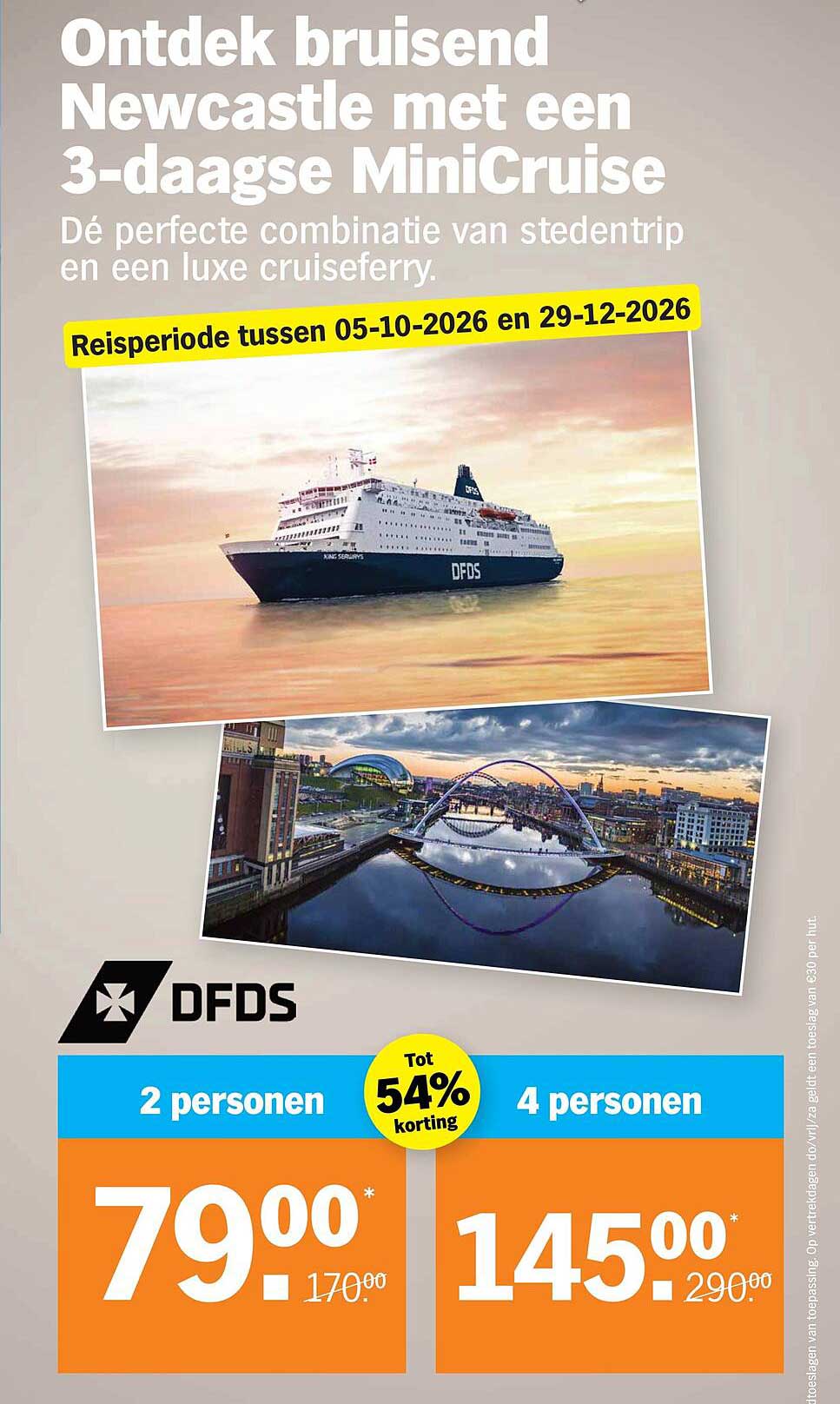 Ontdek bruisend Newcastle met een 3-daagse MiniCruise