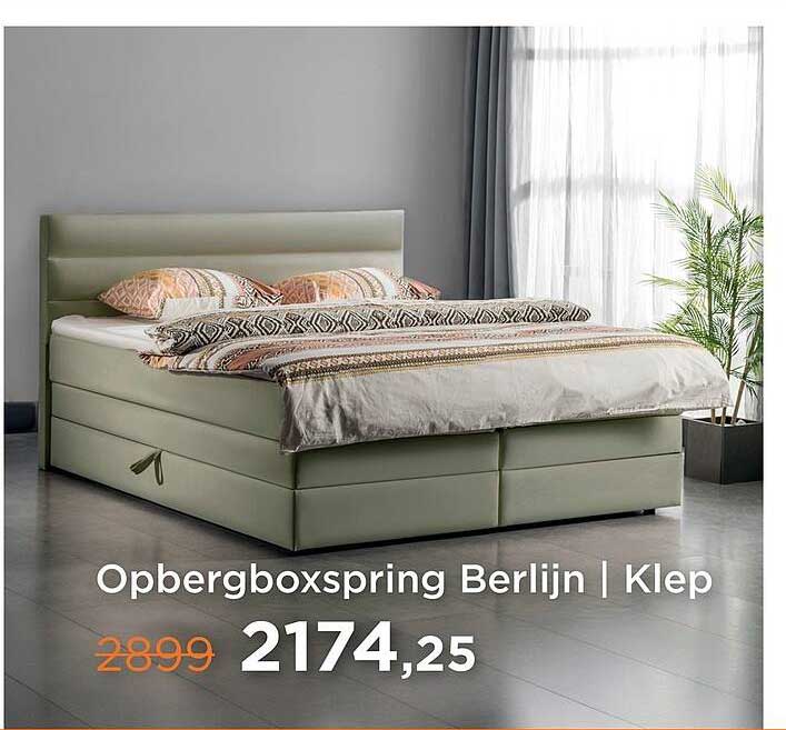 Opbergboxspring Berlijn | Klep