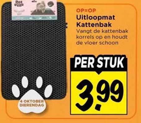 OP=OP Uitloopmat Kattenbak