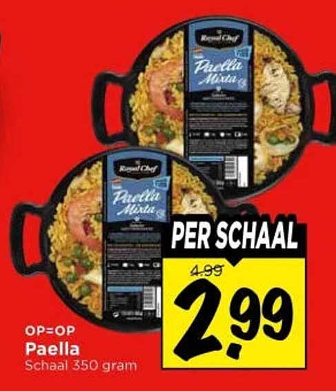 Paella Schaal 350 gram PER SCHAAL