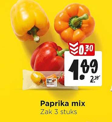 Paprika mix Zak 3 stuks