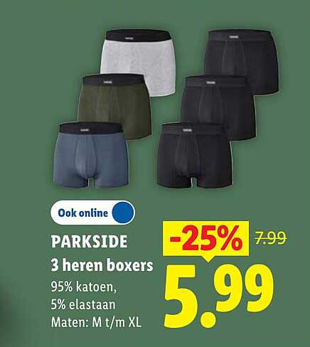 PARKSIDE 3 heren boxers