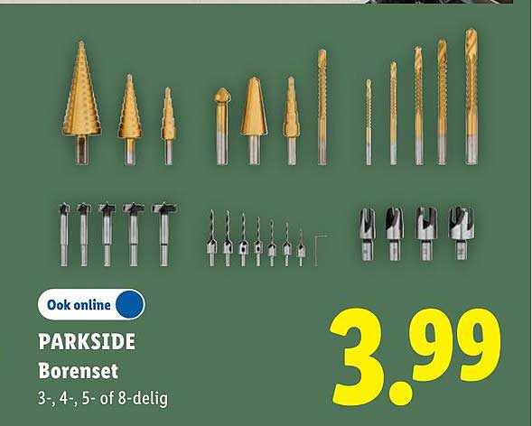 PARKSIDE Borenset 3-, 4-, 5- of 8-delig