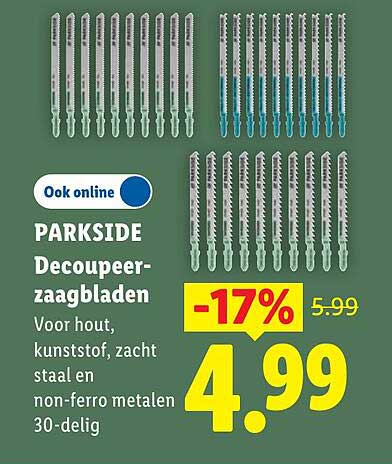 PARKSIDE Decoupeerzaagbladen