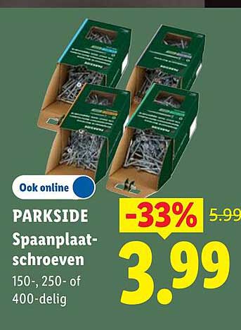 PARKSIDE Spaanplaat-schroeven 150-, 250- of 400-delig