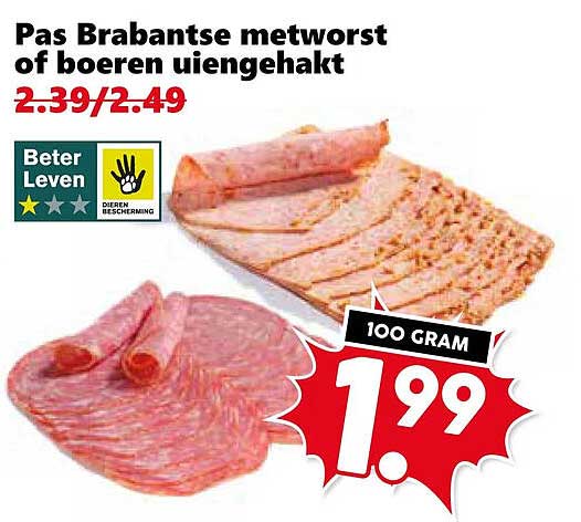 Pas Brabantse metworst of boeren ringehakt