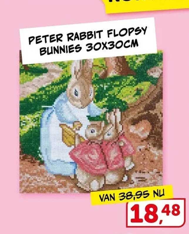 PETER RABBIT FLOPSY BUNNIES 30X30CM