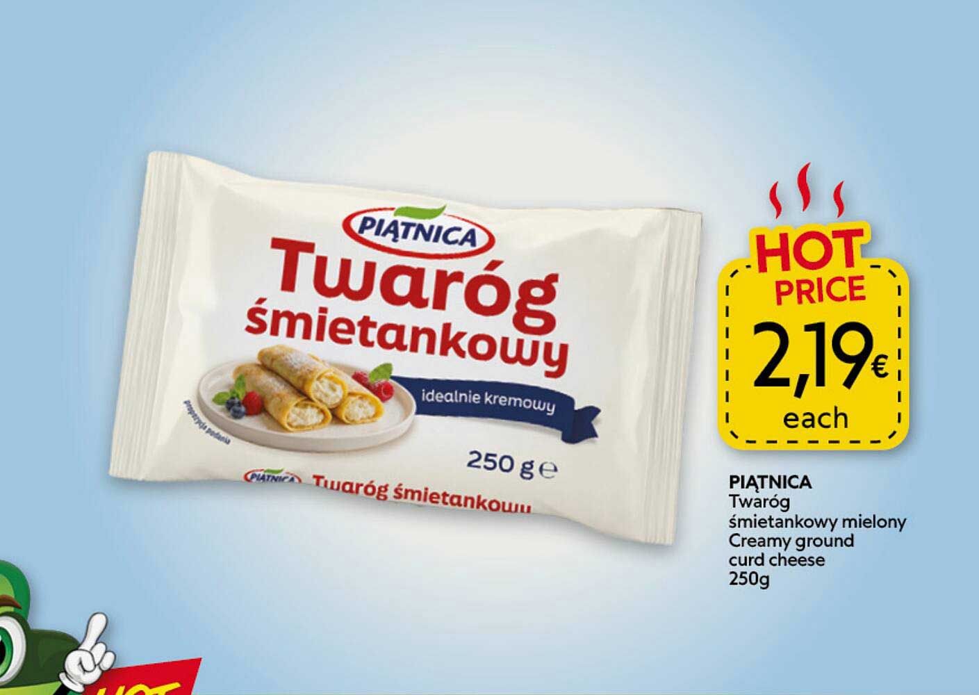 PIATNICA Twaróg śmietankowy mielony Creamy ground curd cheese 250g