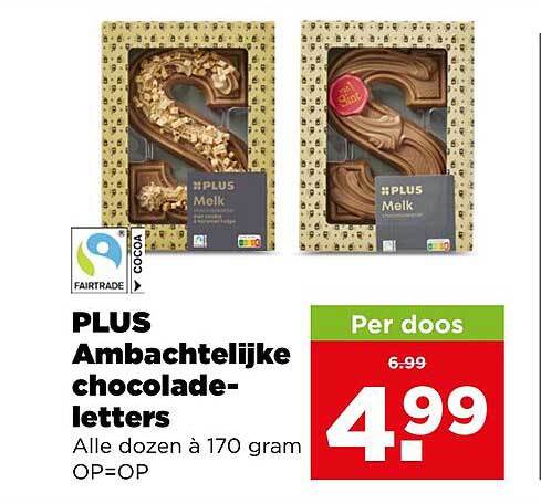 PLUS Ambachtelijke chocoladeletters
