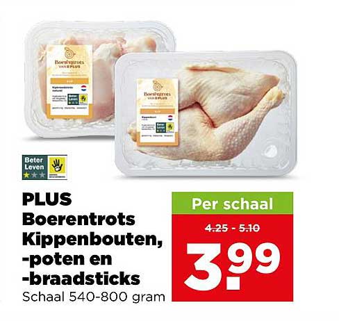 PLUS Boerentrots Kippenbouten, -poten en -braadsticks