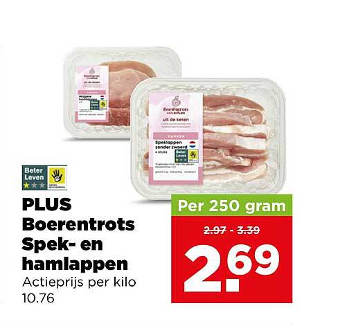 PLUS Boerentrots Spek- en hamlappen