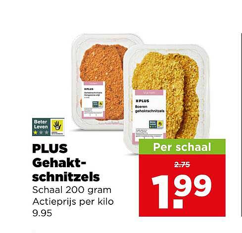 PLUS Gehakt-schnitzels