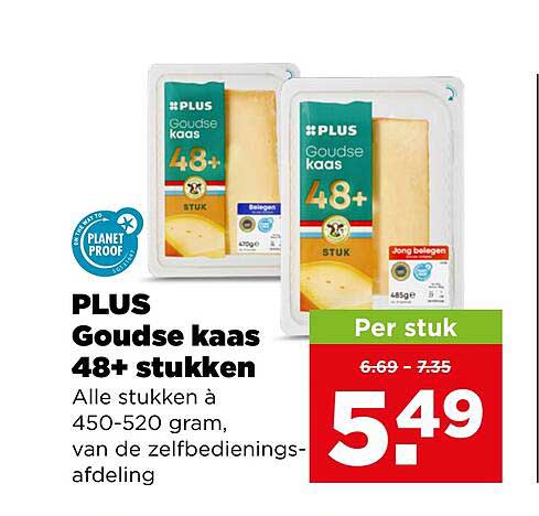 PLUS Goudse kaas 48+ stukken