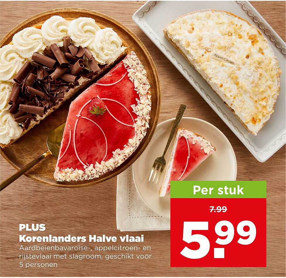 PLUS Korenlanders Halve vlaai