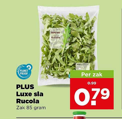 PLUS Luxe sla Rucola Zak 85 gram