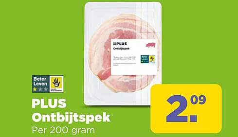 PLUS Ontbijtspek Per 200 gram