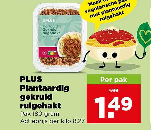 PLUS Plantaardig gekruid rulgehakt