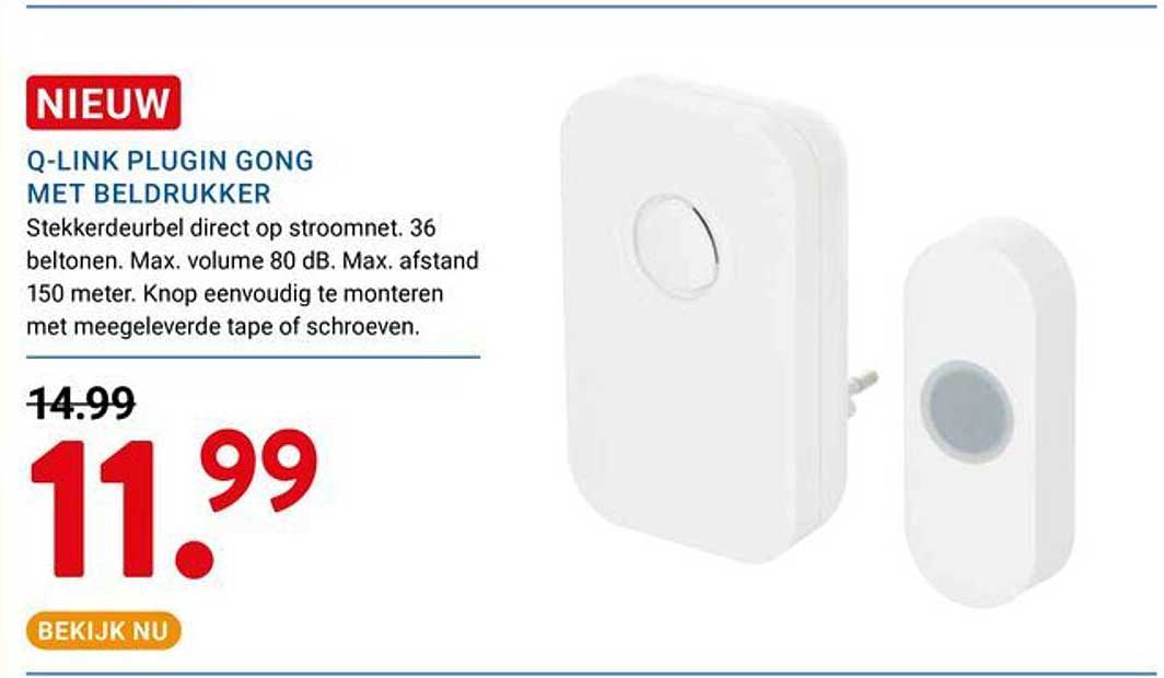 Q-LINK PLUGIN GONG MET BELDRUKKER