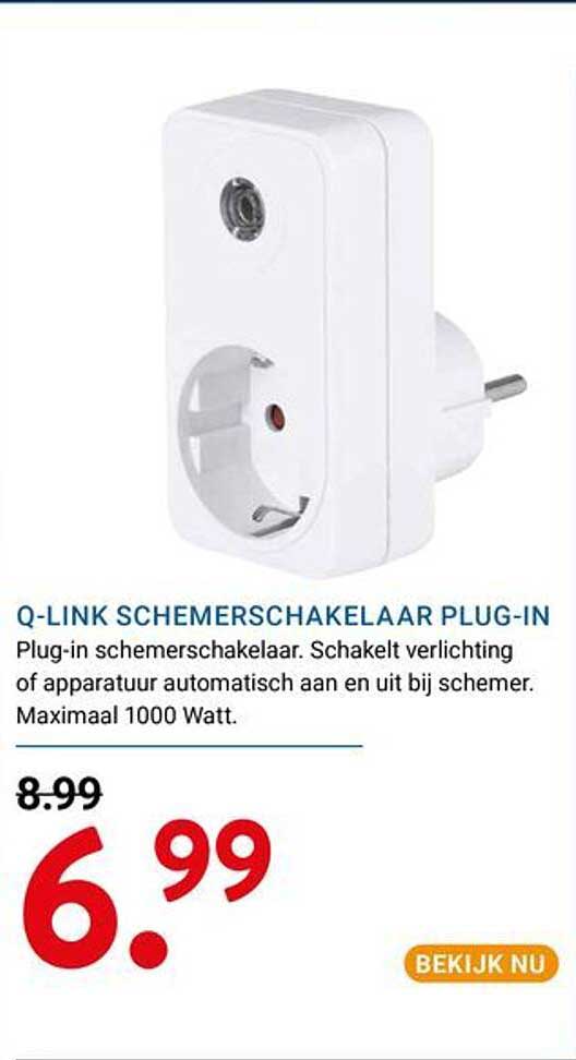 Q-LINK SCHEMERSCHAKELAAR PLUG-IN