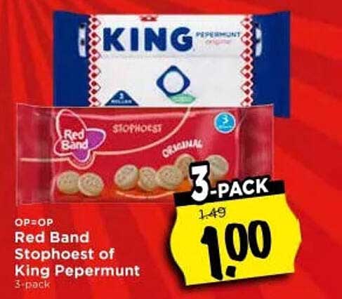 Red Band Stophoest of King Peppermunt 3-pack
