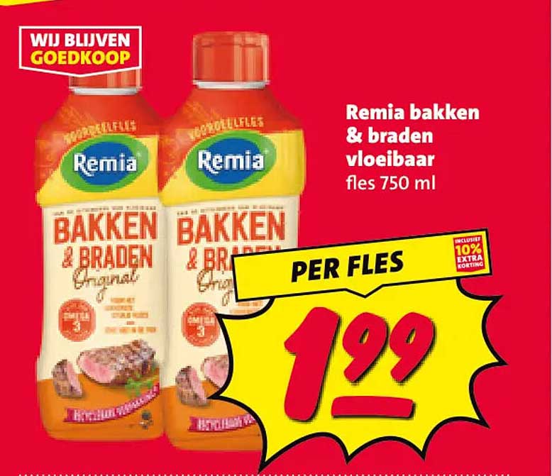 Remia bakken & braden vloeibaar fles 750 ml