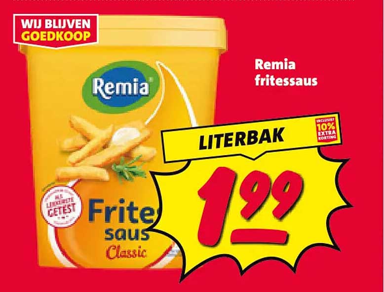Remia fritessaus literbak