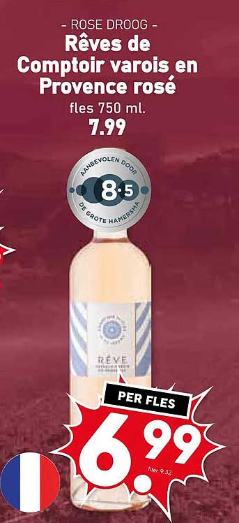 Rêves de Comptoir varois en Provence rosé fles 750 ml