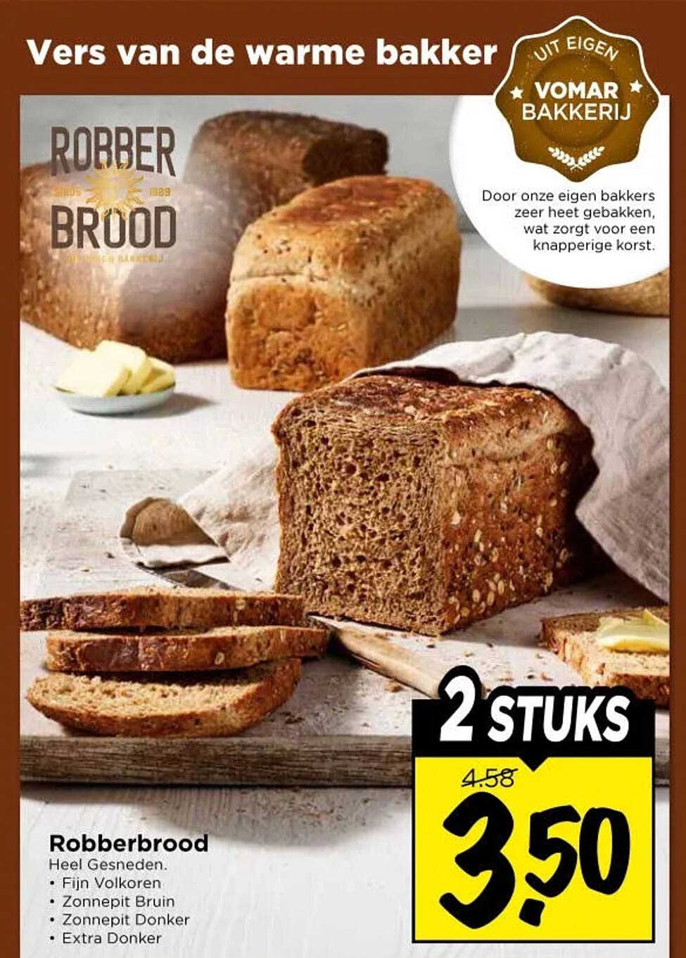 Robberbrood Hele Gesneden 2 stuks