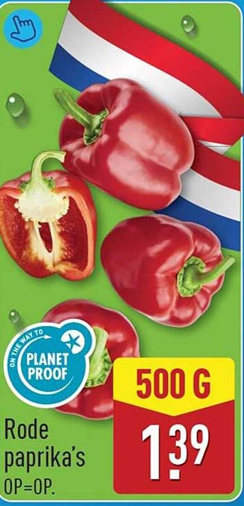 Rode paprika's
