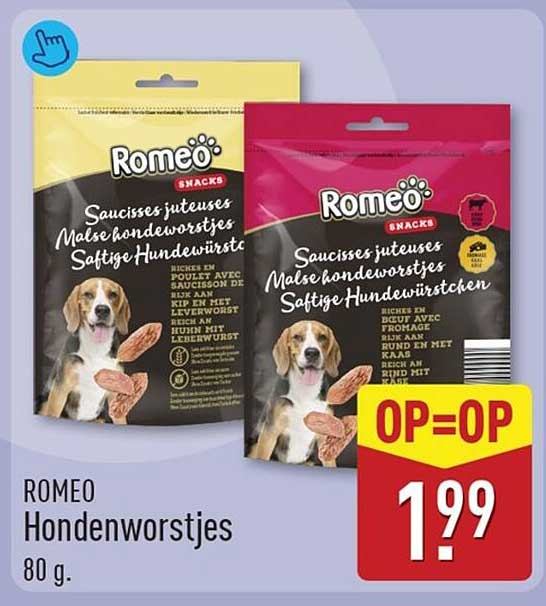 ROMEO Hondenworstjes 80 g. OP=OP