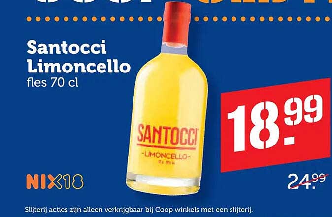 Santocci Limoncello fles 70 cl