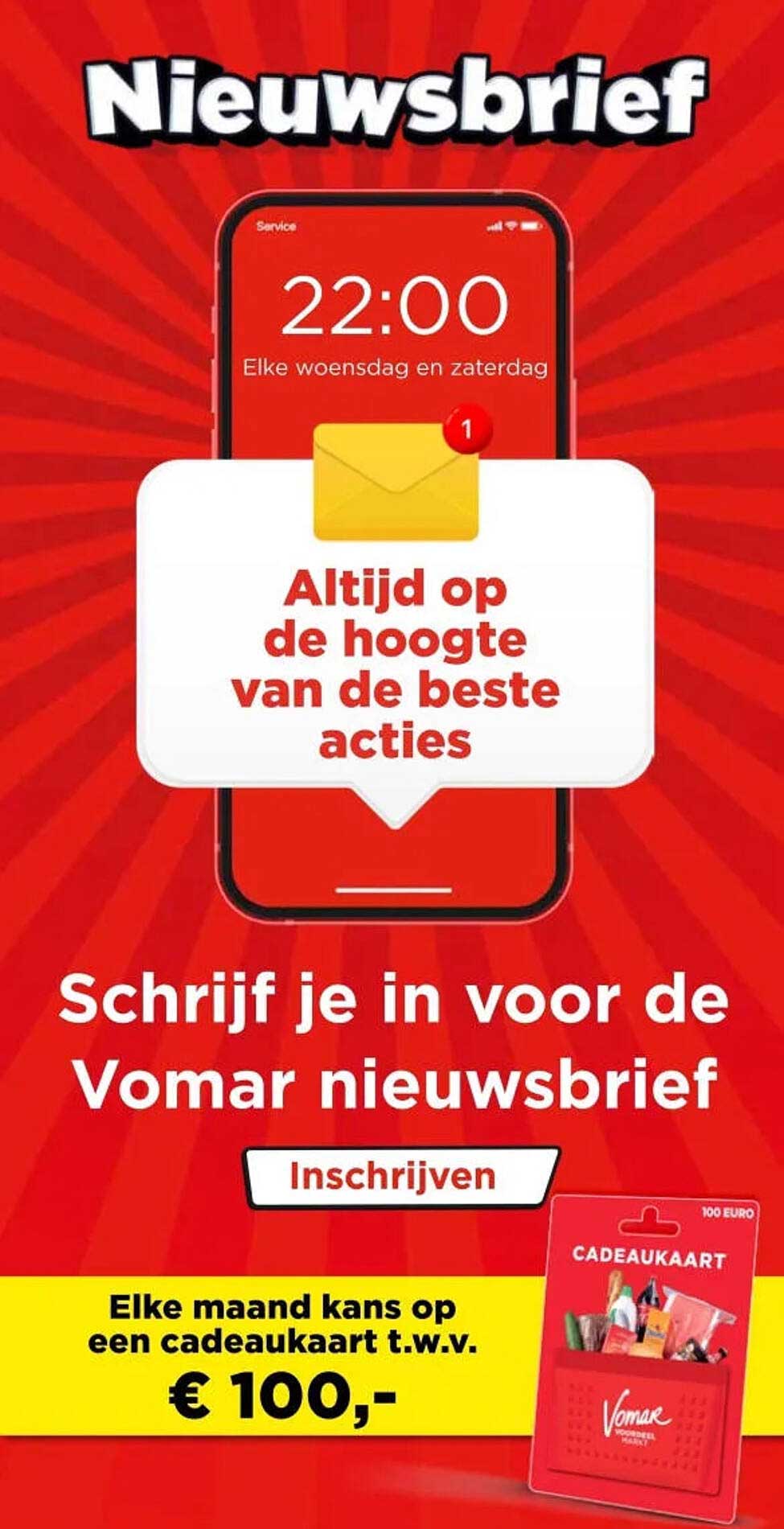 Schrijf je in voor de Vomar nieuwsbrief