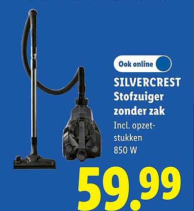 SILVERCREST Stofzuiger zonder zak Incl. opzetstukken 850 W