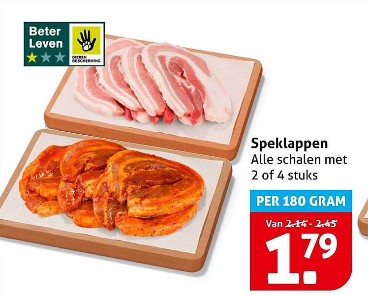 Speklappen Alle schalen met 2 of 4 stuks