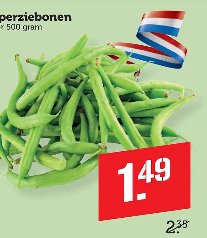 Sperziebonen per 500 gram