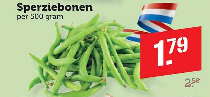 Sperziebonen per 500 gram