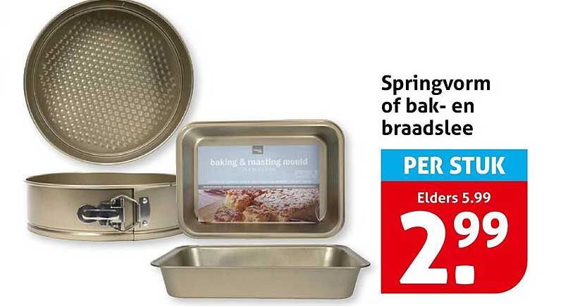 Springvorm of bak- en braadslee PER STUK