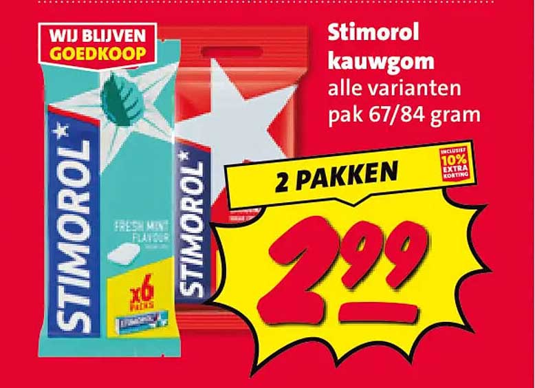 Stimorol kauwgom alle varianten pak 67/84 gram 2 pakken