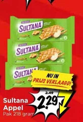 Sultana Appel Pak 218 gram NU IN PRIJS VERLAAGD!