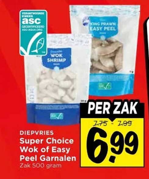 Super Choice Wok of Easy Peel Garnalen