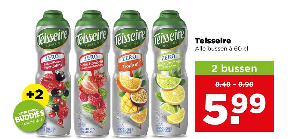 Teisseire Alle bussen à 60 cl 2 bussen